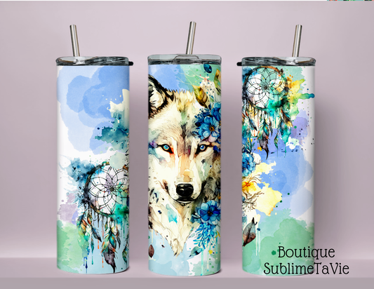 Tasse isotherme Loup pastel