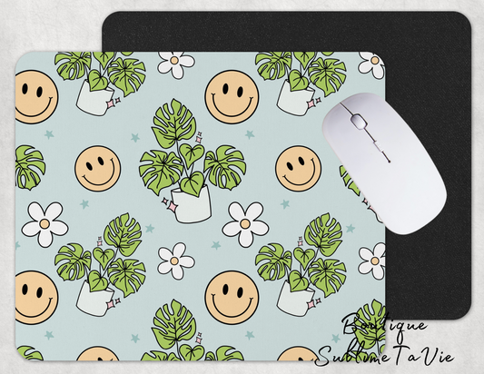 tapis de souris happy plante