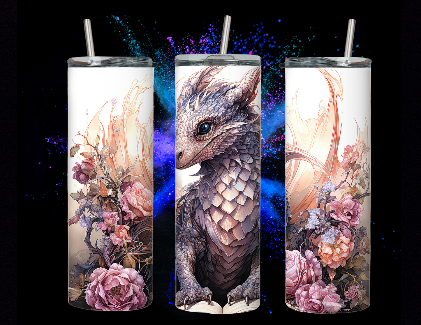 Tasse isotherme dragon mauve