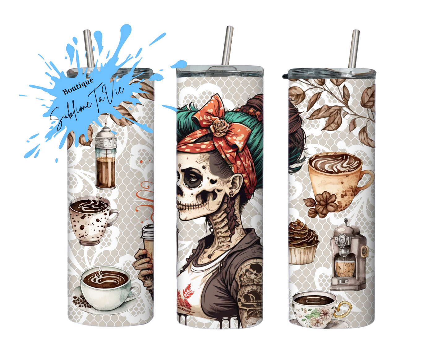 Tumbler café skull