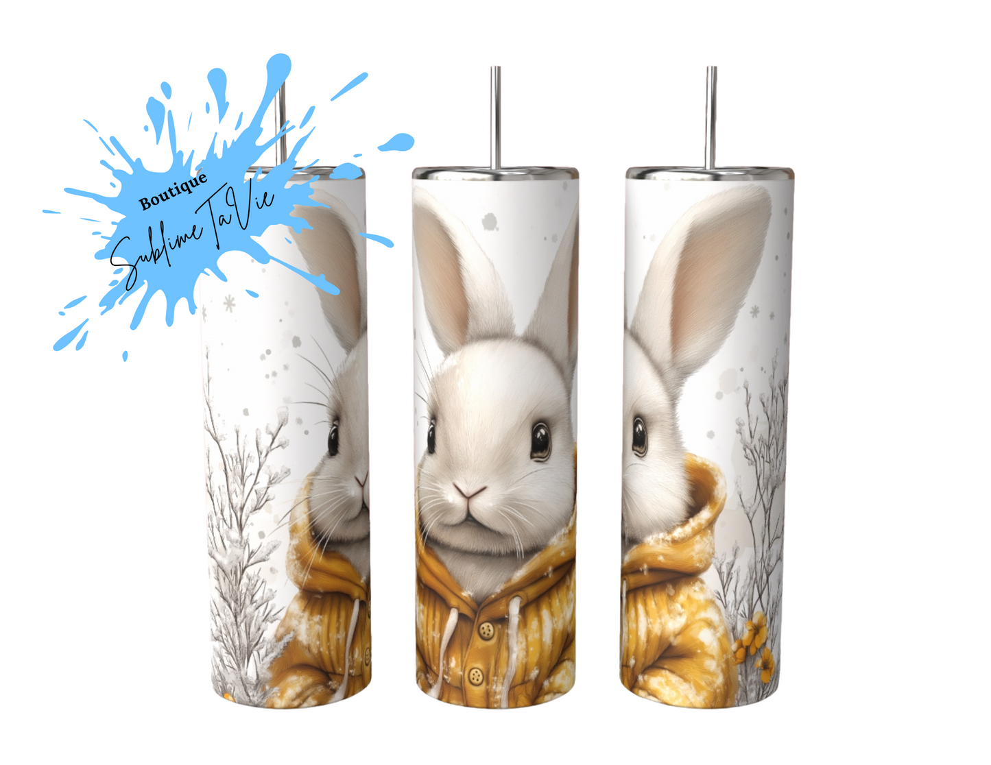 Tumbler lapin blanc