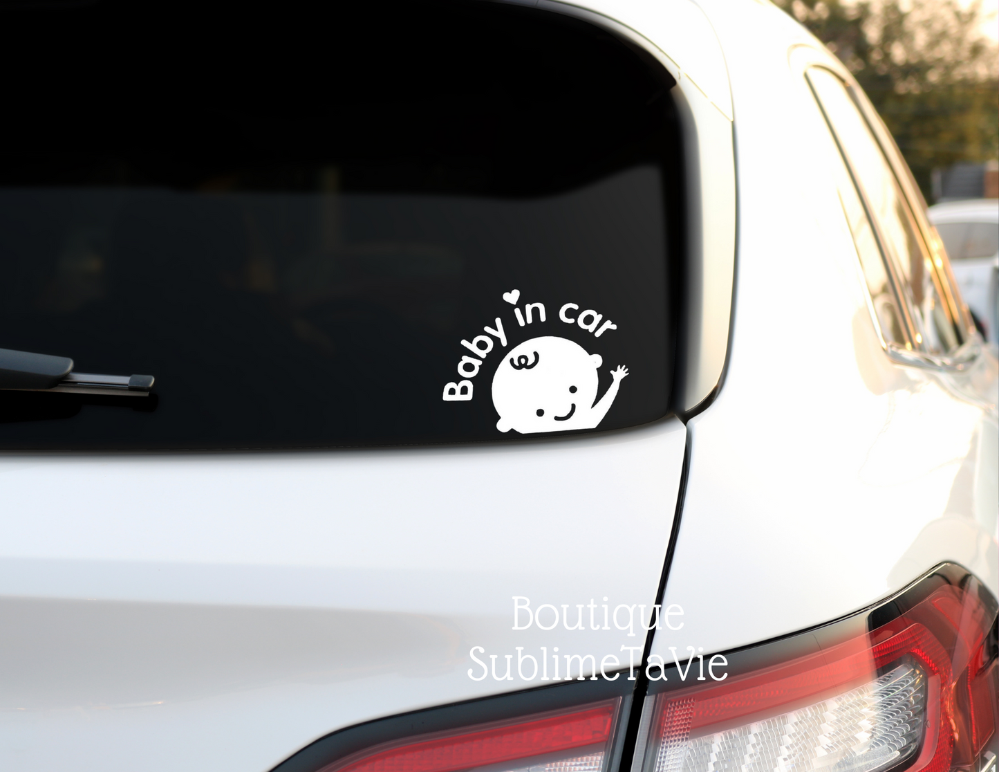 sticker baby in car