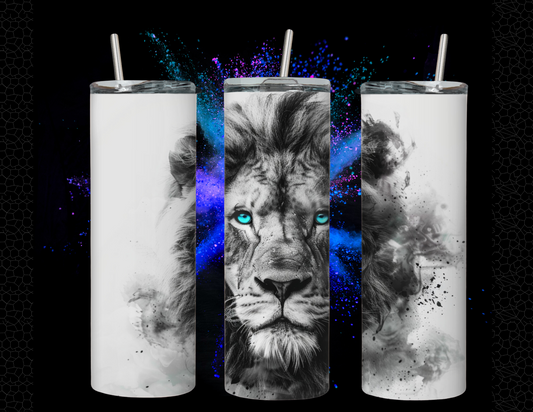 tasse isotherme lion yeux bleu