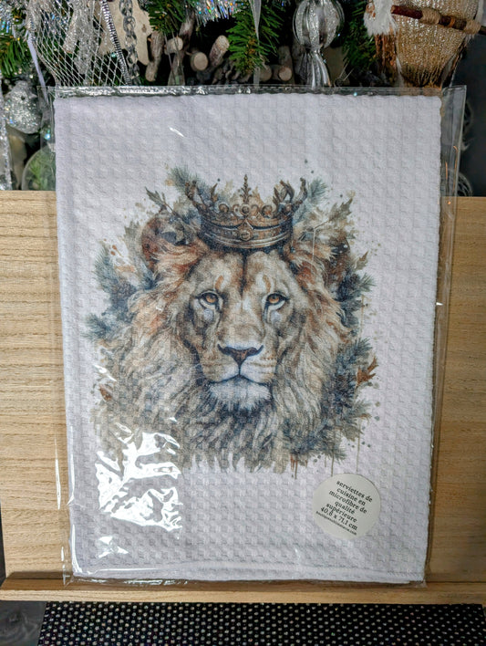 Serviette de cuisine lion